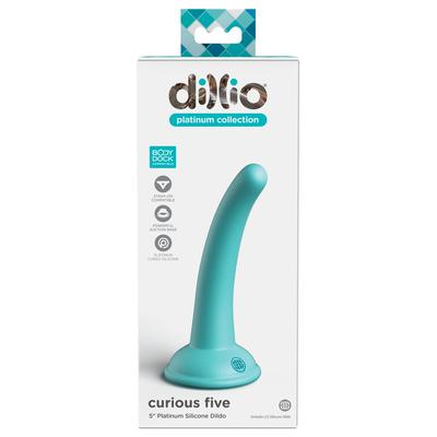 Kép 3/8 - Dillio Curious Five - tapadótalpas szilikon dildó (kék) - 3