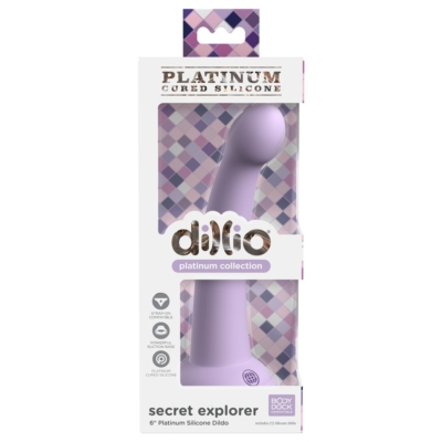 Kép 2/8 - Dillio Secret Explorer - tapadótalpas makkos szilikon dildó (lila) - 2