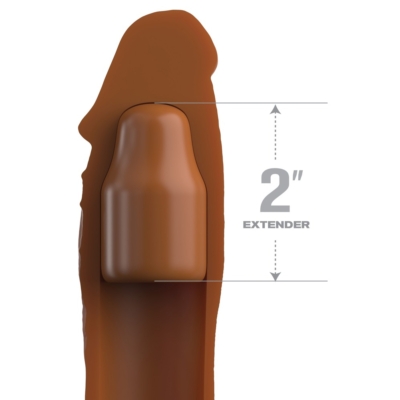 Kép 3/3 - X-TENSION Elite 2 - méretre vágható péniszköpeny (barna) - 3