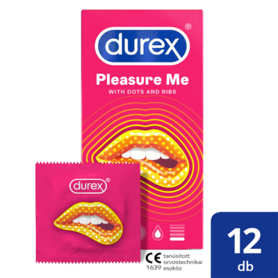 Kép 3/8 - Durex Emoji PleasureMe - bordás-pontozott óvszer (12db) - 3