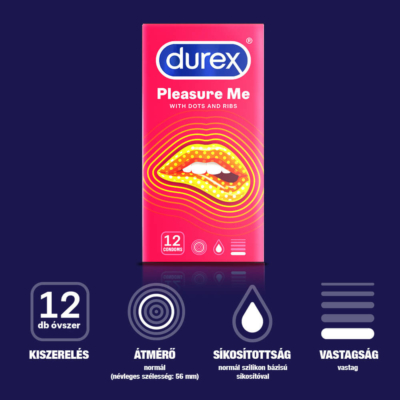Kép 6/8 - Durex Emoji PleasureMe - bordás-pontozott óvszer (12db) - 6