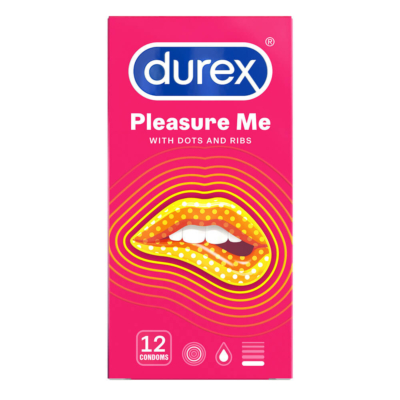 Kép 1/8 - Durex Emoji PleasureMe - bordás-pontozott óvszer (12db)