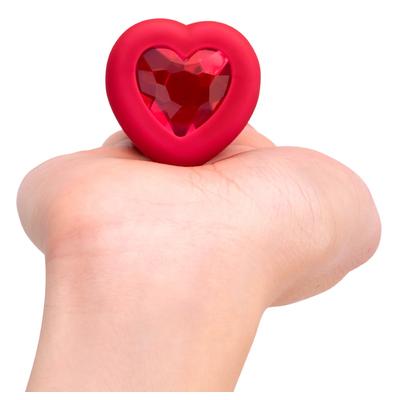 Kép 10/14 - b-vibe heart - akkus, rádiós anál vibrátor (piros) - 10