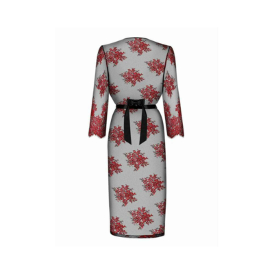 Kép 3/4 - Obsessive Redessia - csipke kimonó (piros-fekete) - 3
