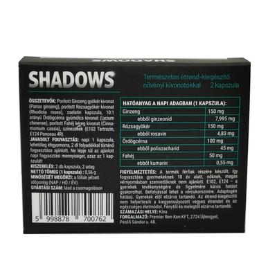 Kép 2/2 - Shadows - természetes étrend-kiegészítő férfiaknak (2db) - 2
