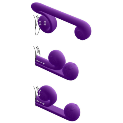 Kép 3/4 - Snail Vibe Duo - akkus, 3in1 stimulációs vibrátor (lila) - 3