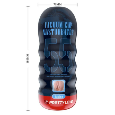 Kép 3/6 - Pretty Love Vacuum Cup - élethű műpunci maszturbátor (natúr) - 3