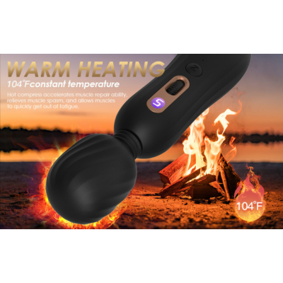 Kép 9/12 - Vibeconnect Heating AV Wand - akkus, melegítős masszírozó vibrátor (fekete) - 9