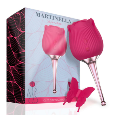 Kép 1/5 - MARTINELLA Rose - akkus, nyelves 2in1 csiklóvibrátor (pink)