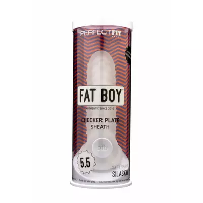 Kép 1/7 - Fat Boy Checker Box - péniszköpeny (15cm) - tejfehér