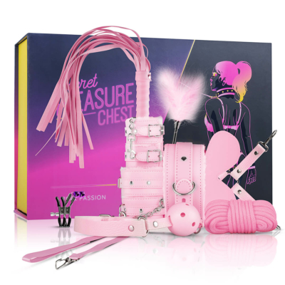 Kép 1/12 - Secret Pleasure Chest - haladó BDSM készlet - 14 részes (pink)