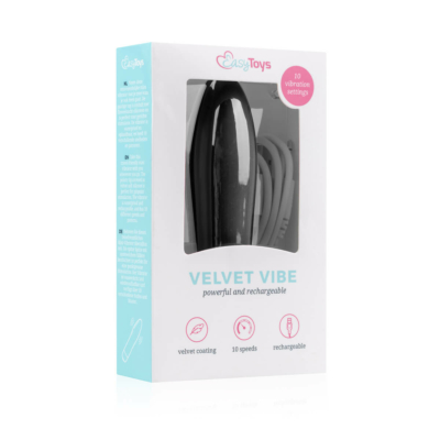 Kép 6/8 - Easytoys Velvet Vibe - akkus G-pont vibrátor (fekete) - 6