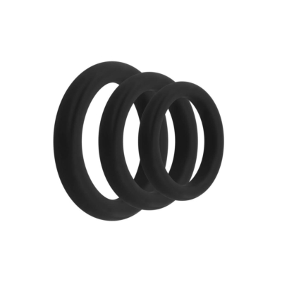 Kép 3/6 - Easytoys Explore Ring - péniszgyűrű szett - 3 részes (fekete) - 3