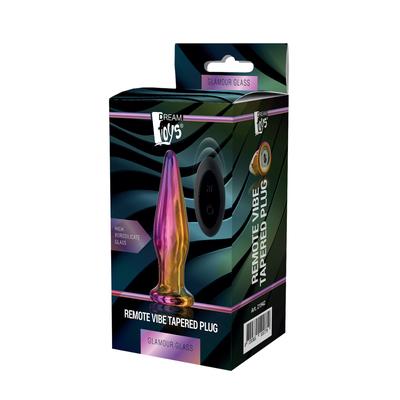 Kép 7/7 - Glamour Glass - csúcsos, rádiós, üveg anál vibrátor (színes) - 7
