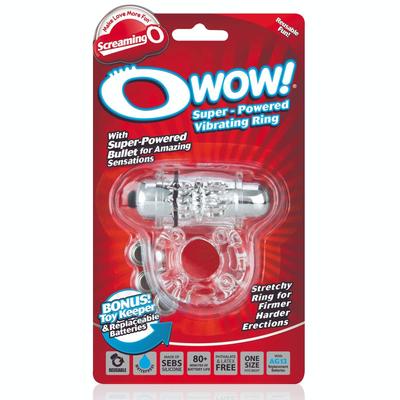 Kép 1/4 - Screaming Owow - vibrációs péniszgyűrű (áttetsző)