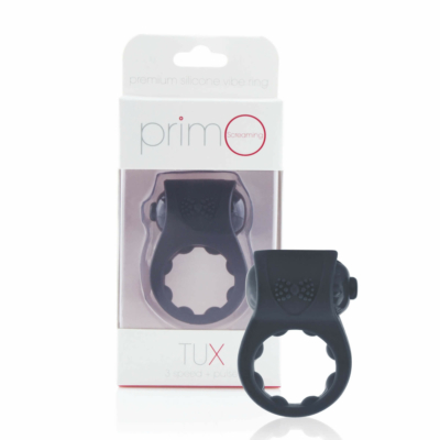 Kép 1/3 - Screaming PrimO Tux - vízálló vibrációs péniszgyűrű (fekete)