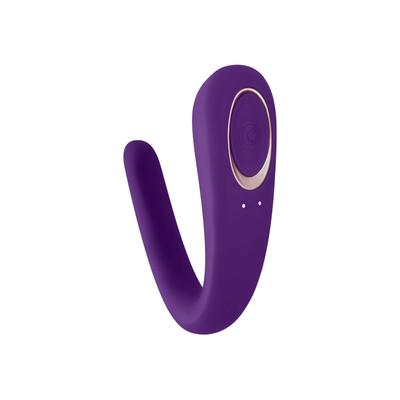 Kép 1/9 - Satisfyer Double Classic - vízálló, akkus párvibrátor (lila)