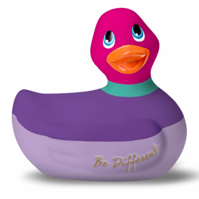Kép 5/5 - My Duckie Colors 2.0 - csíkos kacsa vízálló csiklóvibrátor (lila-pink) - 5