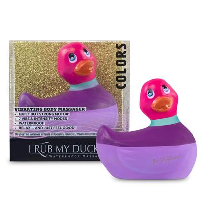 Kép 1/5 - My Duckie Colors 2.0 - csíkos kacsa vízálló csiklóvibrátor (lila-pink)