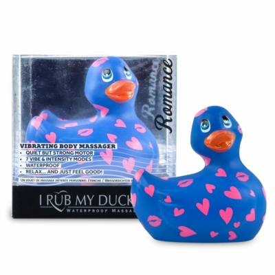 Kép 1/5 - My Duckie Romance 2.0 - szíves kacsa vízálló csiklóvibrátor (kék-pink)