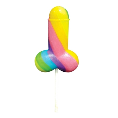 Kép 2/2 - Rainbow Cock Pop - színes péniszes nyalóka (85g) - gyümölcsös - 2
