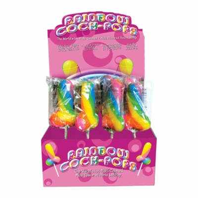 Kép 1/2 - Rainbow Cock Pop - színes péniszes nyalóka (85g) - gyümölcsös