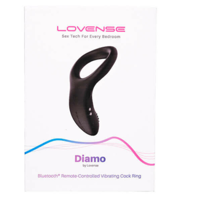 Kép 3/13 - LOVENSE Diamo - okos, akkus vibrációs péniszgyűrű (fekete) - 2
