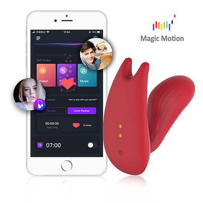 Kép 6/8 - Magic Motion Umi - okos, akkus felcsatolható vibrátor (piros) - 6