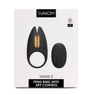 Kép 9/10 - Svakom Winni 2 - okos, akkus, rádiós vibrációs péniszgyűrű (fekete) - 9