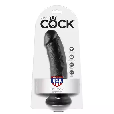 Kép 6/7 - King Cock 8 dildó (20 cm) - fekete