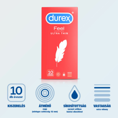 Kép 10/13 - Durex Feel Ultra Thin - ultra élethű óvszer (10db)