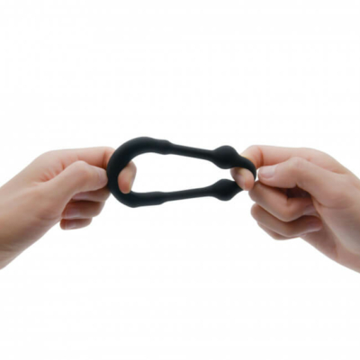 Kép 12/17 - Dorcel Stronger Ring - fém betétes péniszgyűrű (fekete)