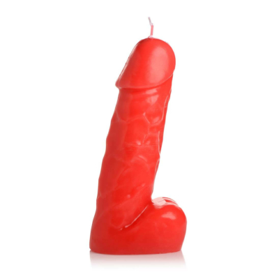 Kép 4/5 - Spicy Pecker - gyertya pénisz herékkel - nagy (piros)