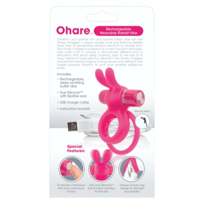 Kép 8/11 - Screaming O Ohare - akkus, nyuszis, vibrációs péniszgyűrű (pink)