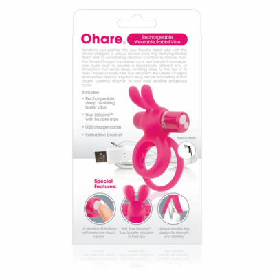 Kép 10/11 - Screaming O Ohare - akkus, nyuszis, vibrációs péniszgyűrű (pink)