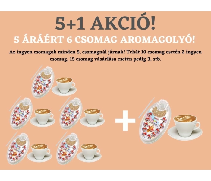 5+1 akció - Hec Kávé ízű aromagolyó