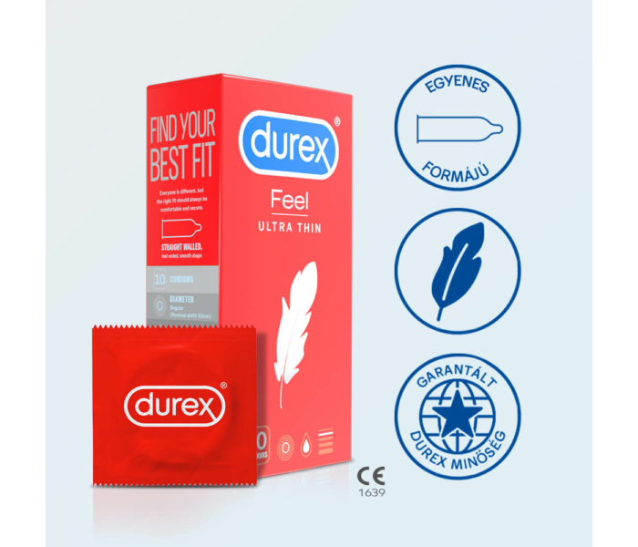 Durex Feel Ultra Thin - ultra élethű óvszer (10db) - 5
