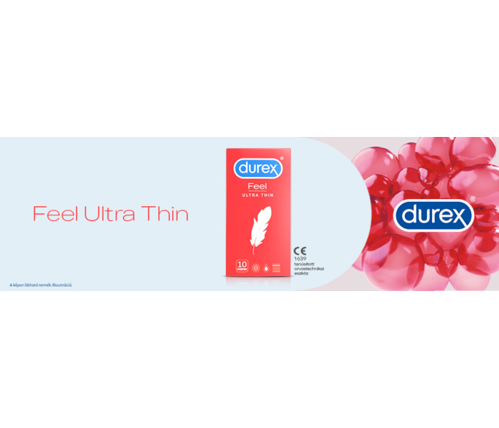 Durex Feel Ultra Thin - ultra élethű óvszer (10db) - 7