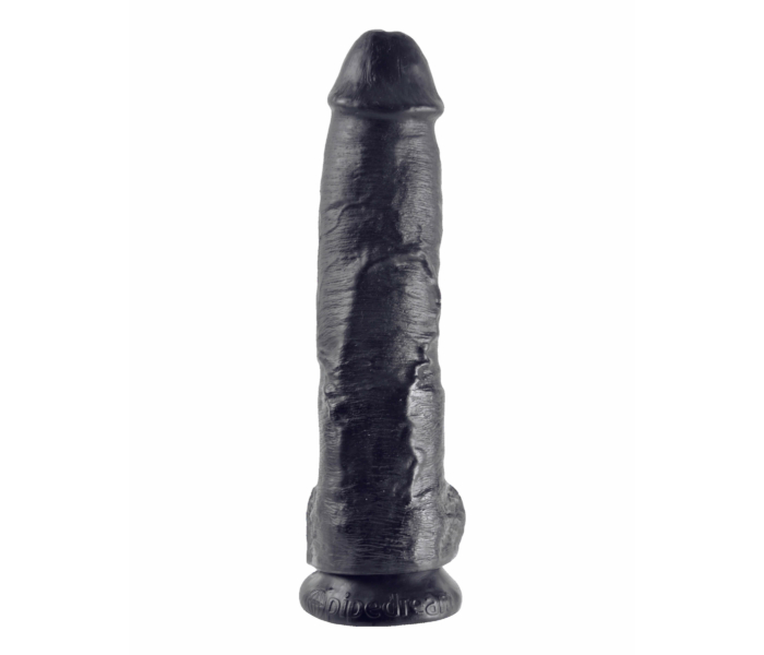 King Cock 10 herés dildó (25 cm) - fekete - 2
