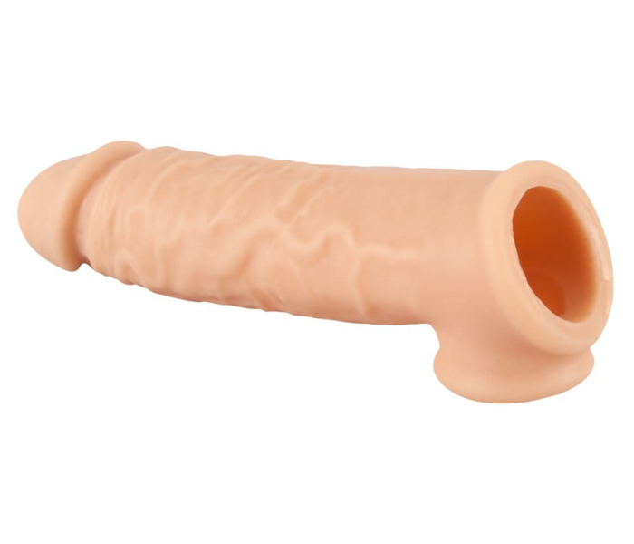 Realistixxx - heregyűrűs péniszköpeny - 16cm (natúr) - 4