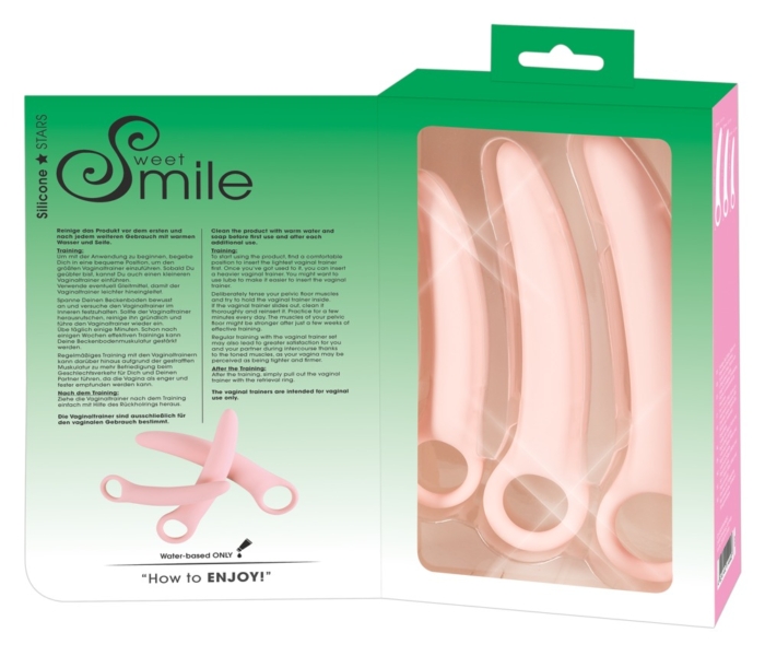 SMILE - Vaginal Trainers - dildó szett - rózsaszín (3 részes) - 2