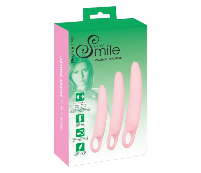 SMILE - Vaginal Trainers - dildó szett - rózsaszín (3 részes) - 3