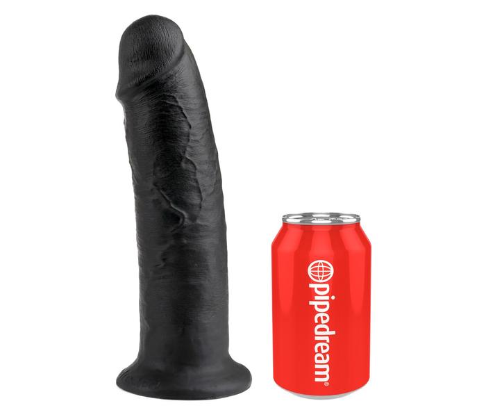 King Cock 10 - nagy tapadótalpas dildó (25cm) - fekete - 2