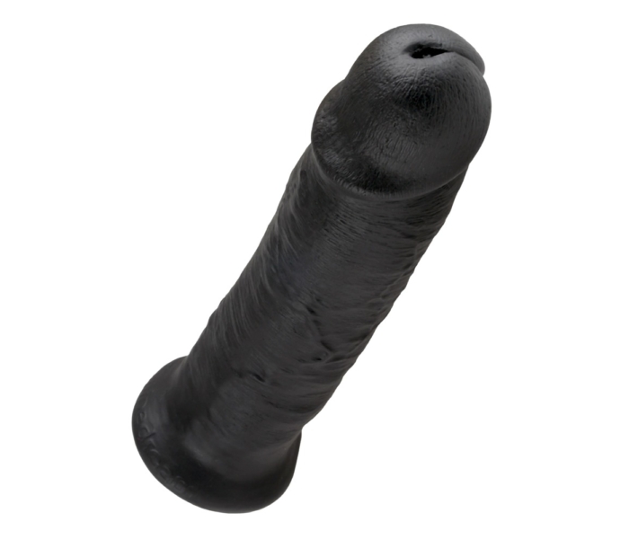 King Cock 10 - nagy tapadótalpas dildó (25cm) - fekete - 4