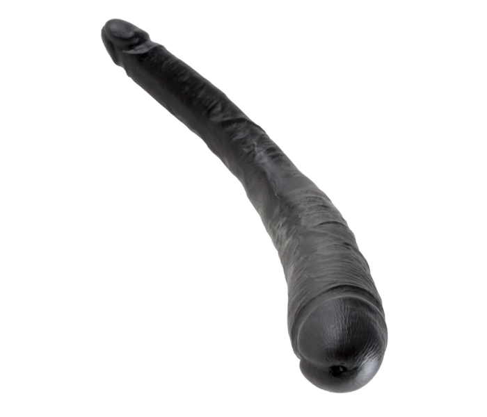 King Cock 16 Tapered - élethű dupla dildó (41cm) - fekete - 3