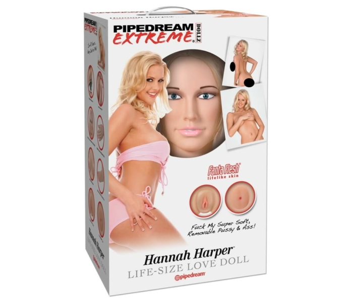 Pipedream Hannah Harper - életnagyságú guminő 3D arccal