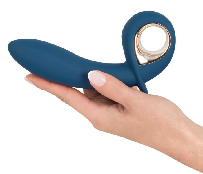 You2Toys - Inflatable Petit - akkus, pumpálható, vízálló vibrátor (kék) - 5