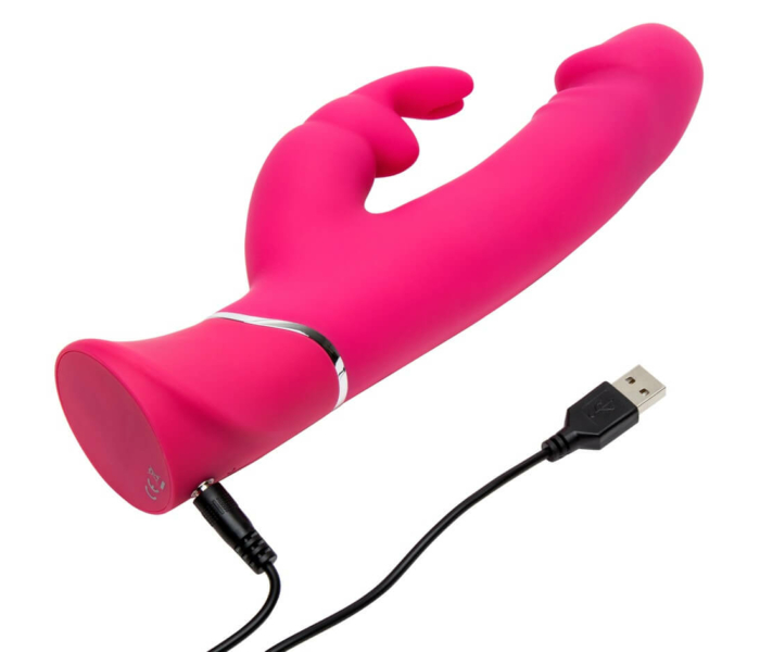 Happyrabbit Dual Density - akkus, vízálló, csiklókaros vibrátor (pink) - 6