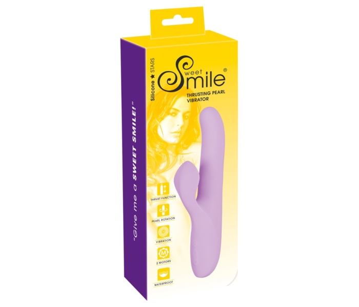 SMILE Thrusting - akkus csiklókaros, forgó-lökő vibrátor (lila) - 3