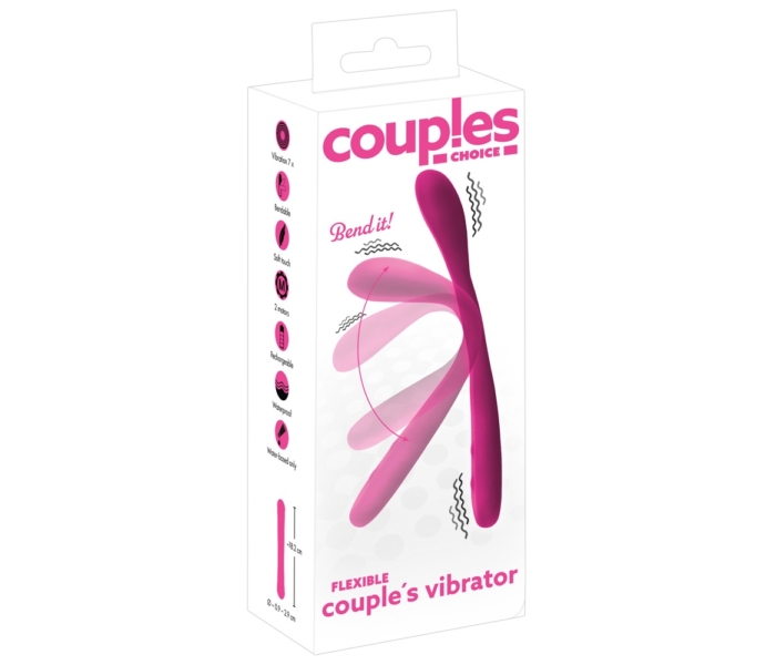 Couples Choice - akkus, kétmotoros vibrátor (pink) - 3